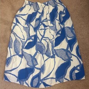 Nine West Maxi Skirt in Blue and White